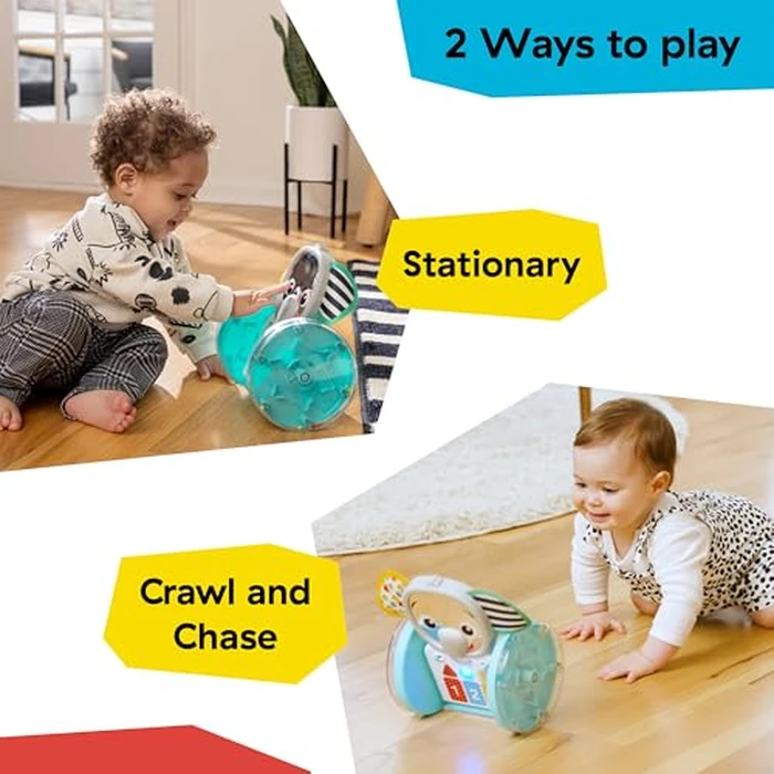 Baby Einstein Chase & Tap Earl Crawling Baby Toy, with Mirror and Music, Ages 6 Months and Up by Baby Einstein - Image 2