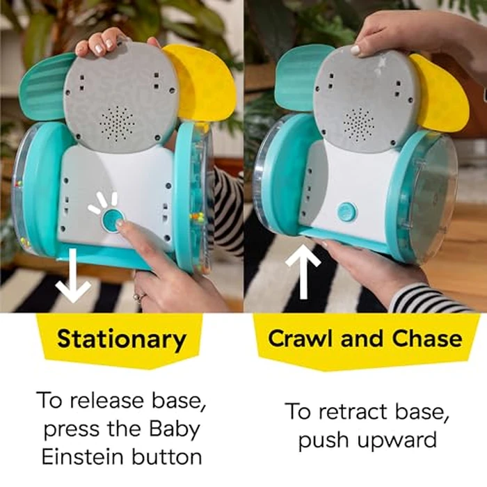 Baby Einstein Chase & Tap Earl Crawling Baby Toy, with Mirror and Music, Ages 6 Months and Up by Baby Einstein - Image 6