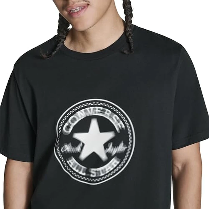 Converse Men's Chuck Patch T-Shirt, Distorted Black, L by Converse - Image 2