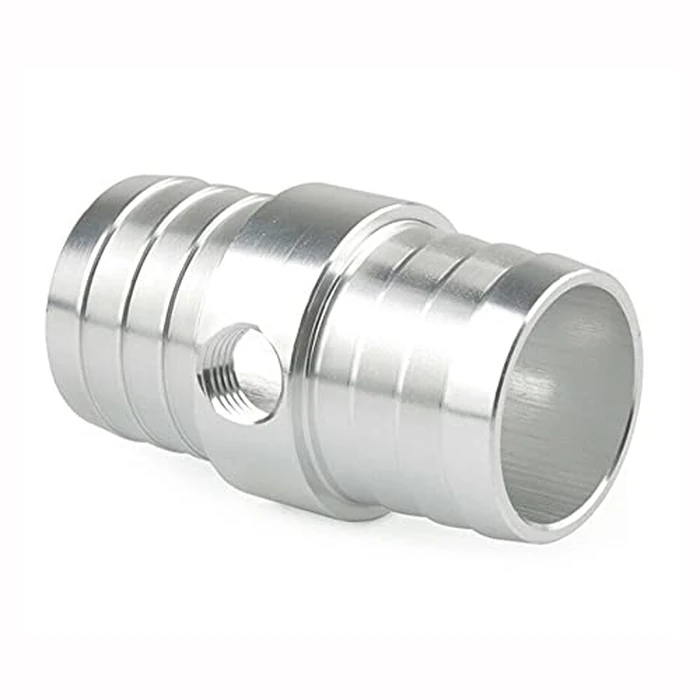 CNC Aluminum 1-1/4" Hose with1/8" NPT Steam Port Adapter for Top Radiator Hose Barb Coupler Fit for LS Swap Coolant by MACHSWON - Image 1