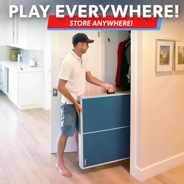 GoSports 6 ft x 3 ft Mid-Size Table Tennis Game Set - Indoor/Outdoor Portable Table Tennis Game with Net, 2 Table Tennis Paddles and 4 Balls by GoSports - Image 7