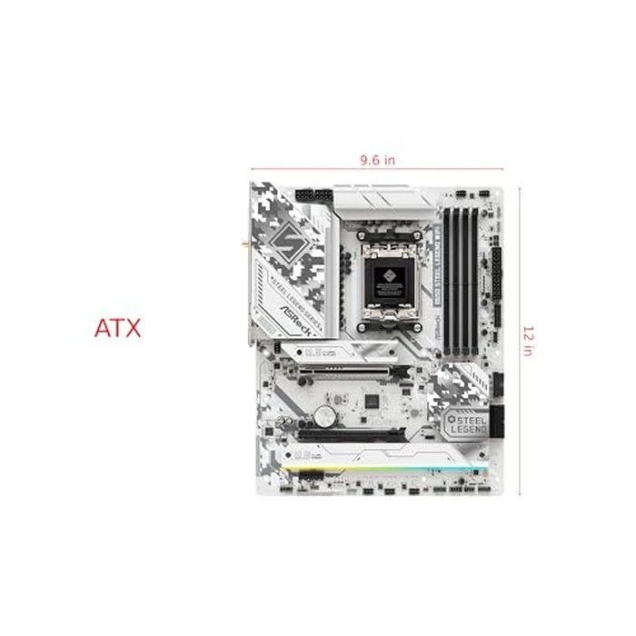 ASRock B650 Steel Legend WiFi 6E AMD Socket AM5 Ryzen 9000 8000 and 7000 Series SATA3 M.2 DDR5 7200+(OC) 256GB SATA3 6.0 Gb/s ATX Motherboard BIOS Flashback by ASRock - Image 2