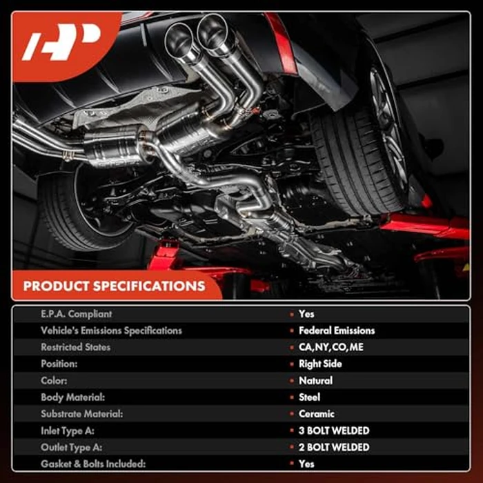 A-Premium Right Catalytic Converter Kit Direct-Fit Compatible with Toyota Sequoia 2005 2006 2007 4.7L, E.P.A. Compliant, Replace# 174100F040 by A-Premium - Image 3