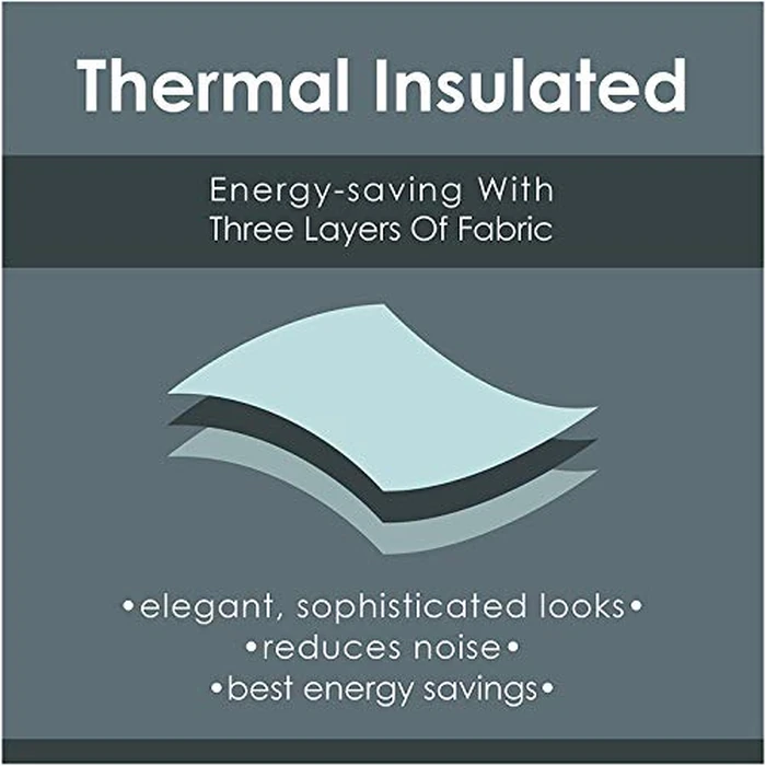 NIM TEXTILE Thermal Insulated Blackout Curtains, 110" Total Width, Room Darkening Window Panel Grommet Top Drapes, 2-Panels Set, 55" W x 63" L, Charcoal by NIM TEXTILE - Image 6