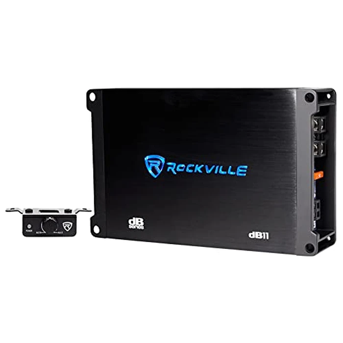 Rockville dB11 1400W Peak/350W RMS Mono 2-Ohm Class-D Car Amplifier, Wired Bass Remote, Compact Size, Low THD, for Powerful Car Audio by Rockville - Used - Very Good condition - US$58.66