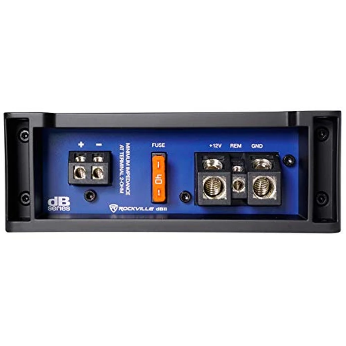 Rockville dB11 1400W Peak/350W RMS Mono 2-Ohm Class-D Car Amplifier, Wired Bass Remote, Compact Size, Low THD, for Powerful Car Audio by Rockville - Image 7