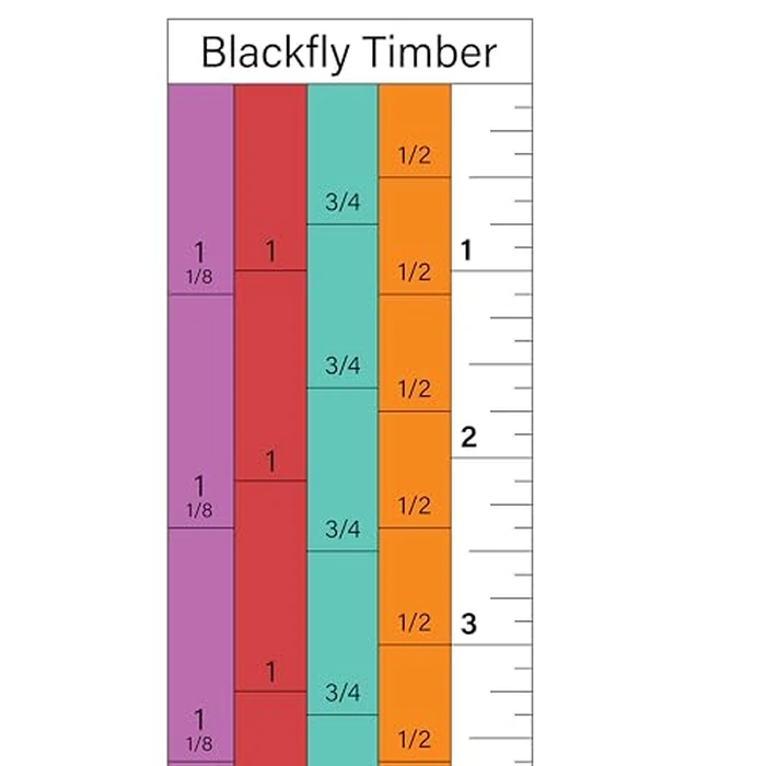 BLACKFLY Timber Magnetic Sawmill Scale B | Universal Lumber Guide fits Woodland Mills | Removable Milling Ruler (1/2, 3/4, 1, 1-1/8") by Generic - Used - Good condition