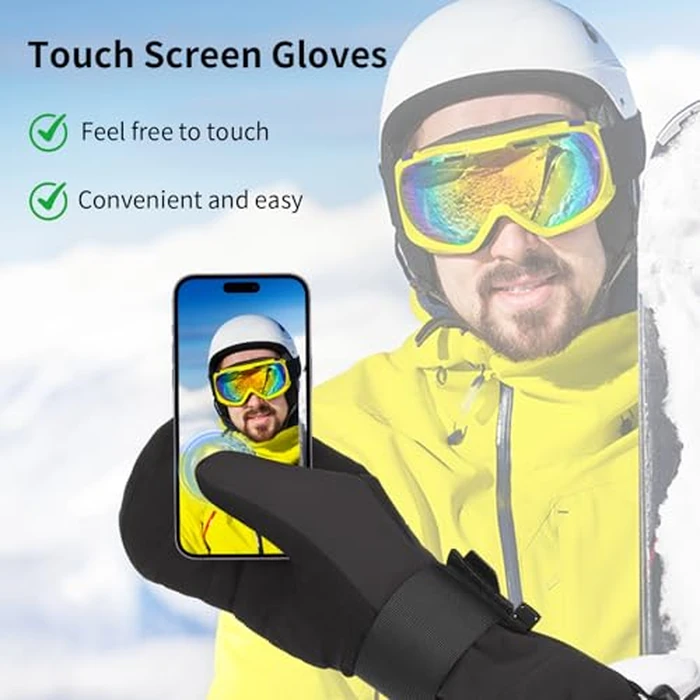 FEETMOR Heated Mittens for Women Men - Electric Rechargeable Dual-Heated Ski Touchscreen Winter Gloves for Arthritis Raynaud Snowboarding Camping Hiking Skiing(X-Small) by FEETMOR - Image 3
