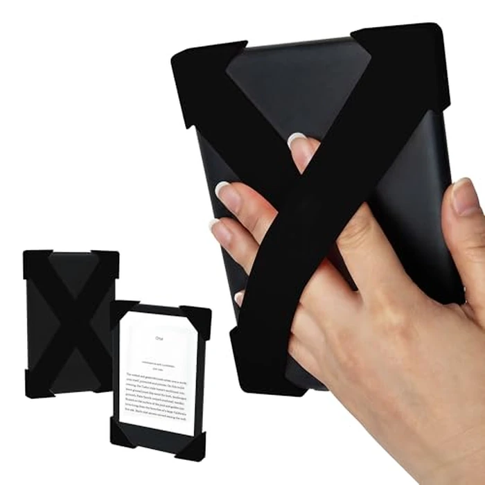 Strapsicle Silicone Hand Straps | Accessory for 6" Kindles & Paperwhite (2012-2019) and 6" Kobo e-Readers | 2-Pack | Black by Strapsicle - Image 1