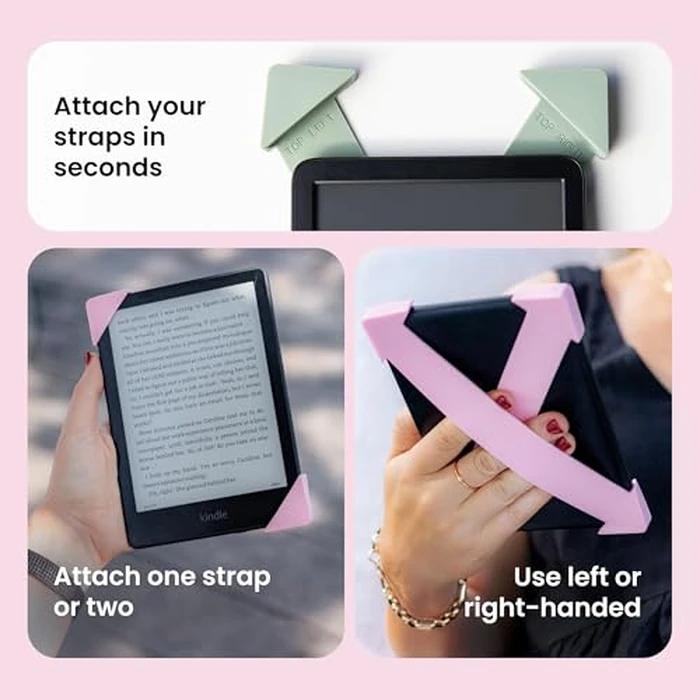 Strapsicle Silicone Hand Straps | Accessory for 6" Kindles & Paperwhite (2012-2019) and 6" Kobo e-Readers | 2-Pack | Black by Strapsicle - Image 8
