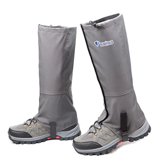 TRIWONDER Leg Gaiters Waterproof Snow Boot Gators Hiking Gaiters Men Women for Walking Climbing Hunting Cycling Backpacking Lightweight Rain Shoe Gaiters (1 Pair) (Grey, L) by TRIWONDER - Image 1