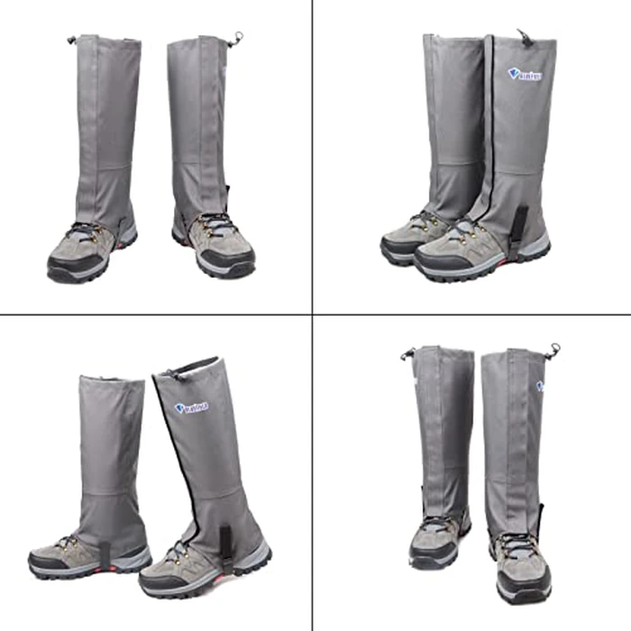 TRIWONDER Leg Gaiters Waterproof Snow Boot Gators Hiking Gaiters Men Women for Walking Climbing Hunting Cycling Backpacking Lightweight Rain Shoe Gaiters (1 Pair) (Grey, L) by TRIWONDER - Image 5