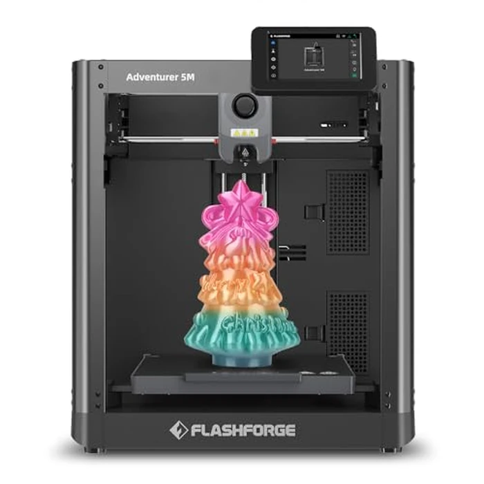 FLASHFORGE Adventurer 5M 3D Printer, 600mm/s High-Speed, 1 Click Fully Auto Leveling, Upgraded Direct extruder Quick Detachable 280 degreesC Nozzle, Dual-Sided PEI Coating Plate, Print Size 220x220x220mm by FLASHFORGE - Used - Very Good condition - US$217.49