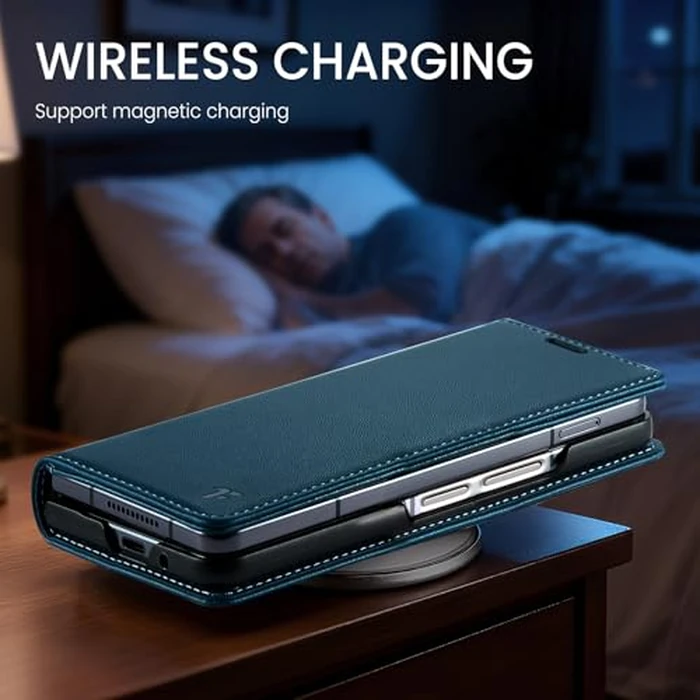 Tenifly for Samsung Galaxy Z Fold 7 Case Wallet with RFID Blocking Card Holder, PU Leather Kickstand Protective Flip Phone Cover Fit for Galaxy Fold 7 8.0", Blue by Tenifly - Image 6