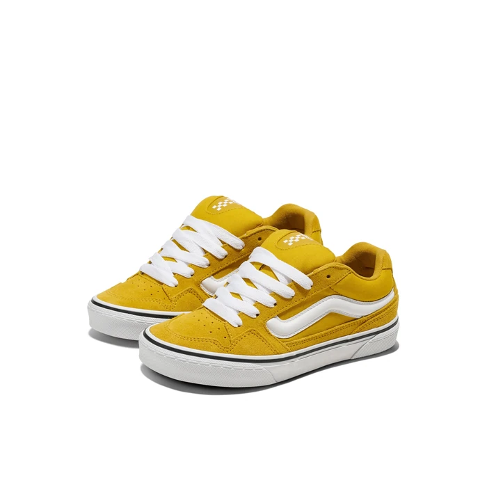 Vans Women's Caldrone Shoe - Chunky Low-Top Fashion Sneakers, Retro Inspired. Canvas Heritage Mustard. 7.5 by Vans - Image 2