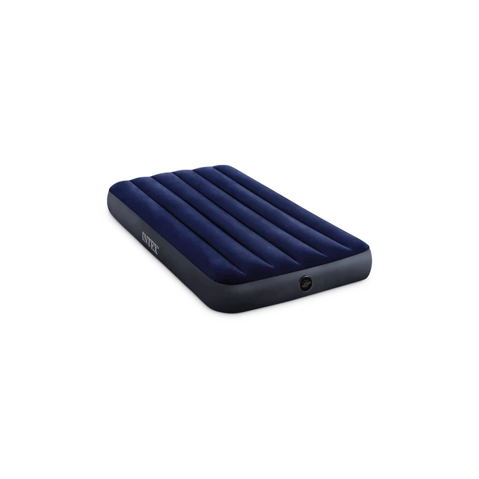 INTEX 64757E Dura-Beam Standard Downy Air Mattress: Fiber-Tech - Twin Size - 10in Bed Height - 300lb Weight Capacity - Pump Sold Separately by Intex - Image 1