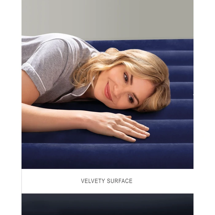 INTEX 64757E Dura-Beam Standard Downy Air Mattress: Fiber-Tech - Twin Size - 10in Bed Height - 300lb Weight Capacity - Pump Sold Separately by Intex - Image 3