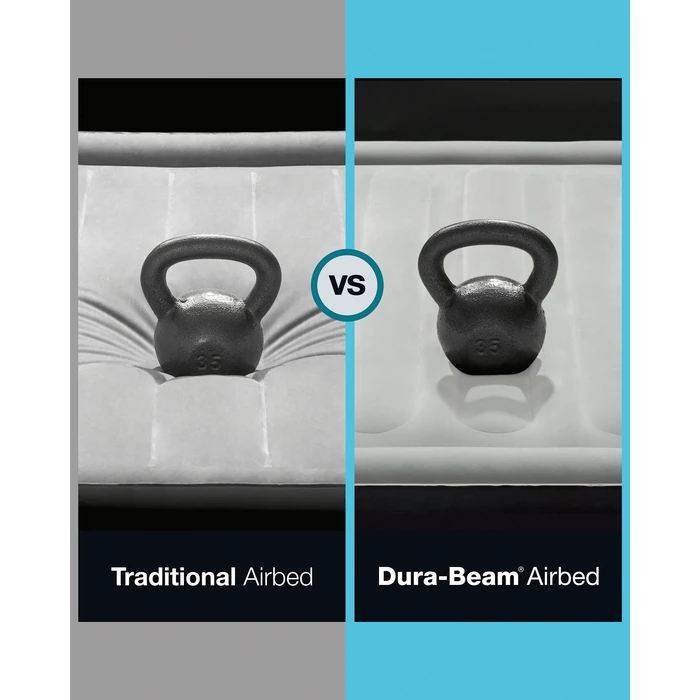 INTEX 64757E Dura-Beam Standard Downy Air Mattress: Fiber-Tech - Twin Size - 10in Bed Height - 300lb Weight Capacity - Pump Sold Separately by Intex - Image 7