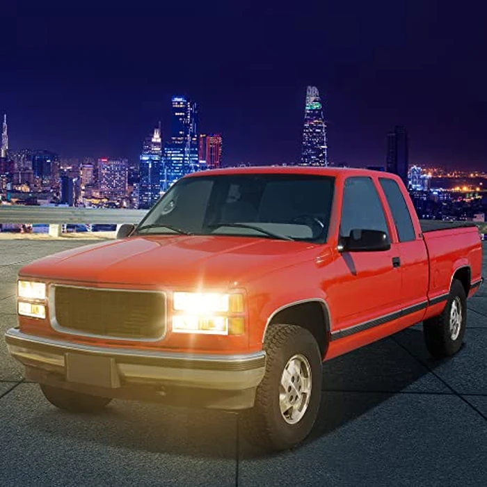 DWVO LED DRL Headlights Assembly Compatible with 1990-1999 Chevy Silverado C/K 1500 2500 3500/Suburban/Tahoe/GMC Yukon Headlamp Replacement Pair with Daytime Running Light by DWVO - Image 7