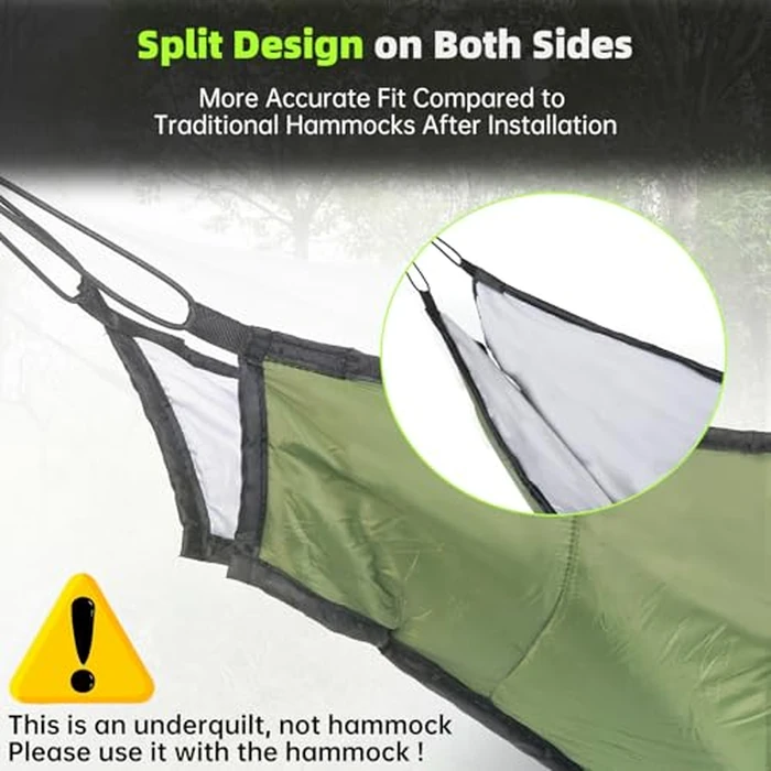 CROSSHIP Hammock Underquilt for Camping - Full Length Orange Lightweight Warm Quilt for 3-4 Seasons (41-68 degreesF) - Soft & Durable for Hiking, Backpacking, Beach, Travel - Holds Up to 500lbs by CROSSHIP - Image 4