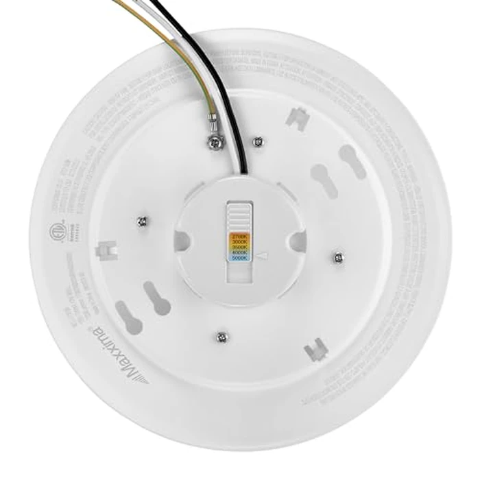 Maxxima 7.5 in. LED Flush Mount Ceiling Light Fixture, 1200 Lumens, 5 CCT 2700K/3000K/3500K/4000K/5000K, Round Disk Light, Dimmable, Recessed Can or J-Box Install by Maxxima - Image 9