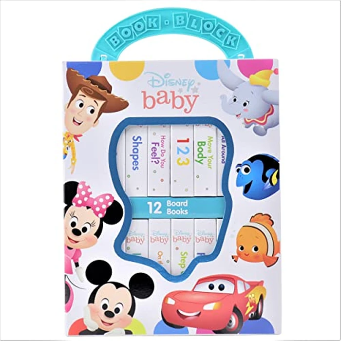 Disney Baby Mickey Mouse, Minnie, Toy Story and More! - My First Library 12 Board Book Set - First Words, Shapes, Numbers, and More! Baby Books - PI Kids by PI Kids - Image 1