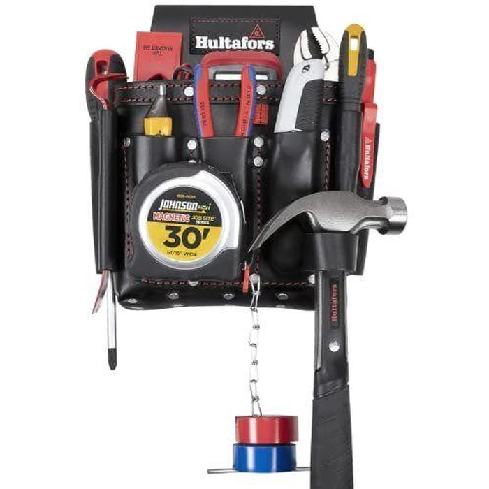 Hultafors Work Gear HT5421 Electrician's Premium Leather Tool Pouch - Black by Hultafors - Refurbished - Premium condition
