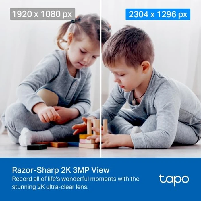 Tapo 2K Pan/Tilt Security Camera for Baby Monitor, Dog Camera w/Motion Detection, 2-Way Audio Siren, Night Vision, Cloud&SD Card Storage, Works w/Alexa & Google Assistant, 2-Pack (Tapo C210P2) by TP-Link - Image 4