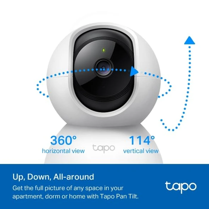 Tapo 2K Pan/Tilt Security Camera for Baby Monitor, Dog Camera w/Motion Detection, 2-Way Audio Siren, Night Vision, Cloud&SD Card Storage, Works w/Alexa & Google Assistant, 2-Pack (Tapo C210P2) by TP-Link - Image 5