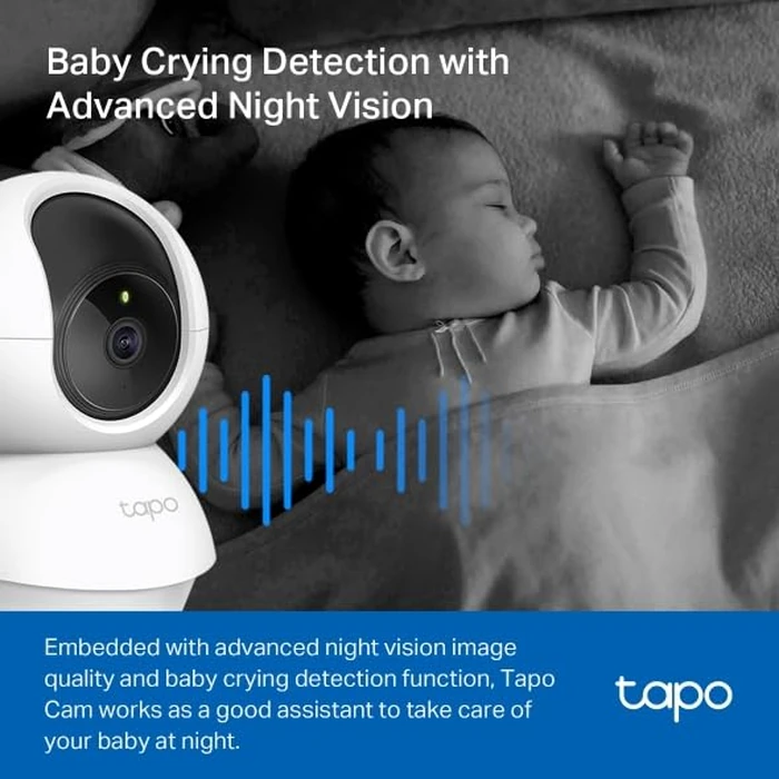 Tapo 2K Pan/Tilt Security Camera for Baby Monitor, Dog Camera w/Motion Detection, 2-Way Audio Siren, Night Vision, Cloud&SD Card Storage, Works w/Alexa & Google Assistant, 2-Pack (Tapo C210P2) by TP-Link - Image 6