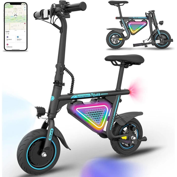 Gyrocopters Radi8 Electric Ride-on Scooter - Black by Gyrocopters - Refurbished - Excellent condition - CA$404.98