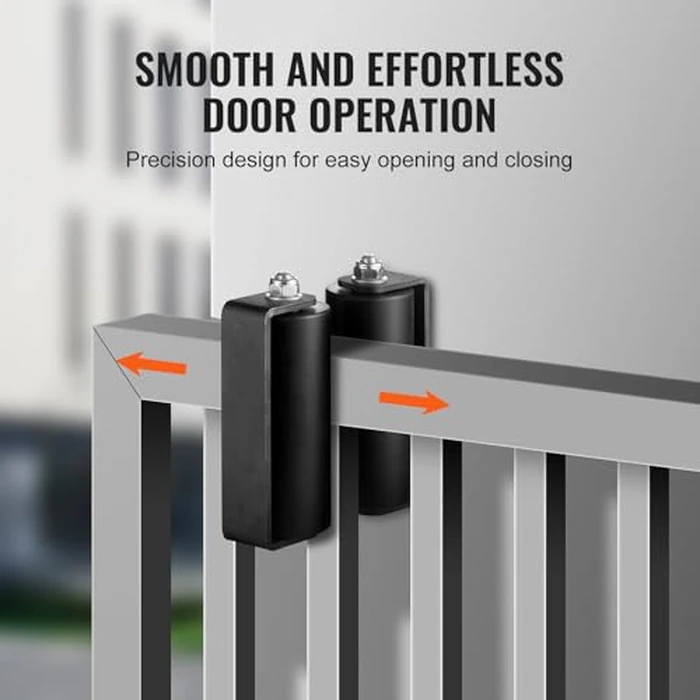 VEVOR Sliding Gate Kit, 6” Rolling Gate Hardware Kit C-Type Bracket, Heavy Duty Sliding Gate Rollers for Connect Tracks Door Frames,Sliding Gate Guide Roller for Sliding Gates and Rolling Door,Black by VEVOR - Image 5