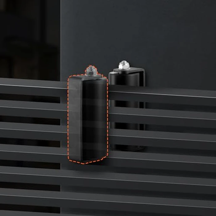 VEVOR Sliding Gate Kit, 6” Rolling Gate Hardware Kit C-Type Bracket, Heavy Duty Sliding Gate Rollers for Connect Tracks Door Frames,Sliding Gate Guide Roller for Sliding Gates and Rolling Door,Black by VEVOR - Image 8