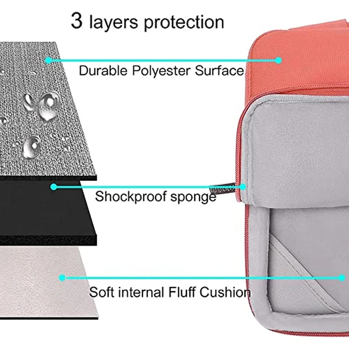 MOSISO Compatible with MacBook Air 13 inch Case M5 2026 M4 2025 M3 M2 2024-2022 A3449 A3240 A3113 A2681,Hard Shell&Sleeve Bag&Keyboard Skin&Webcam Cover&ScreenFilm for MacBook Air 13.6, Coral by MOSISO - Image 4