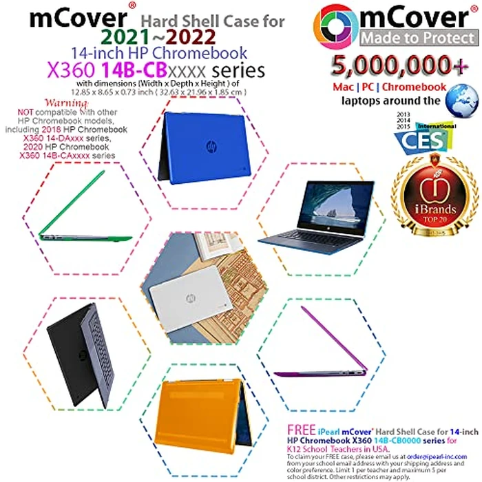 mCover Case Compatible for 14" HP Chromebook X360 14a-CA and 14b-CB0000 Series Laptop Computers ONLY (NOT Fitting Any Other HP Models) - Black by mCover - Image 2