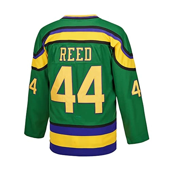 D-5 Men Mighty Ducks Jersey #33 Goldberg #66 Bombay #96 Conway #99 Banks Jersey,Movie Ice Hockey Jersey for Men S-XXXL (#44-Green, Small) by D-5 - Image 3