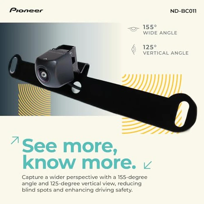 Pioneer ND-BC011 Rear View Backup Camera - NTSC Universal Camera with Selectable Front View, 155 degrees Wide Angle, Night Vision, High Res, License Plate Mount - Compatible with Pioneer in-Dash Receivers by PIONEER - Image 2