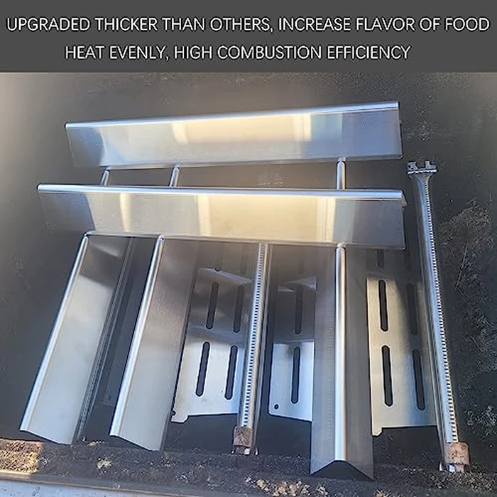 Genesis E-330 Grill 4 Burner 62752 7620 7621 Flavorizer Bars 65505 Heat Deflectors Replacement Parts for Weber Genesis Grill Parts 300 Series with Front Control E-310 E-320 S310 S320 S-330 EP310 EP320 by Charbrofire - Image 2