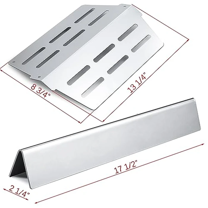 Genesis E-330 Grill 4 Burner 62752 7620 7621 Flavorizer Bars 65505 Heat Deflectors Replacement Parts for Weber Genesis Grill Parts 300 Series with Front Control E-310 E-320 S310 S320 S-330 EP310 EP320 by Charbrofire - Image 4