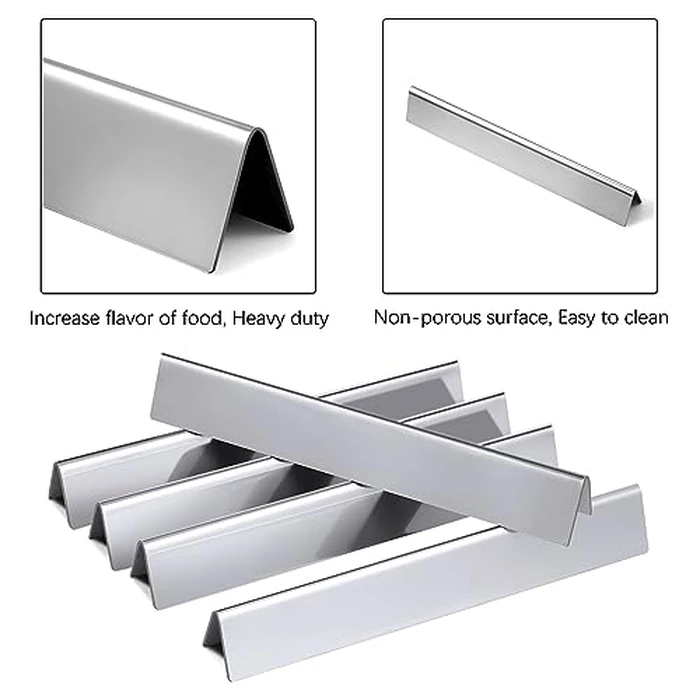 Genesis E-330 Grill 4 Burner 62752 7620 7621 Flavorizer Bars 65505 Heat Deflectors Replacement Parts for Weber Genesis Grill Parts 300 Series with Front Control E-310 E-320 S310 S320 S-330 EP310 EP320 by Charbrofire - Image 6