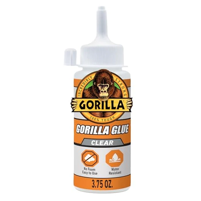 Gorilla Clear Glue, 3.75 Ounce Bottle (Pack of 1) - Crystal Clear, All Purpose, and Water Resistant by GORILLA - Used - Like New condition - US$8.53