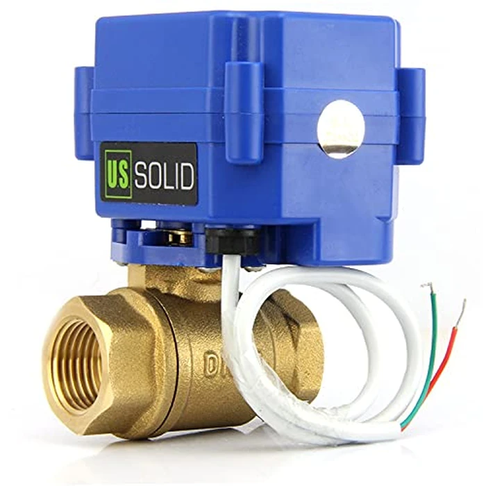 U.S. Solid 3/4" Motorized Ball Valve 85-265V AC Brass Electrical Ball Valve, 2 Wire Auto Return Setup Normally Closed by U.S. Solid - Used - Like New condition