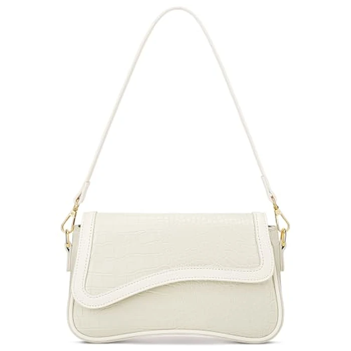 KKXIU Shoulder Bag for Women Small Clutch Purses Cute Hobo Handbag Trendy Underarm Bag-S,Beige by KKXIU - Used - Very Good condition