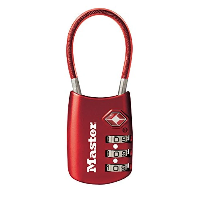Master Lock 4688D Set Your Own Combination TSA Approved Luggage Lock, 1 Pack, Red by Master Lock - Used - Very Good condition