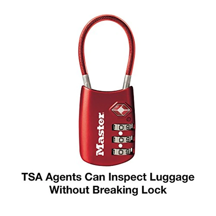 Master Lock 4688D Set Your Own Combination TSA Approved Luggage Lock, 1 Pack, Red by Master Lock - Image 3