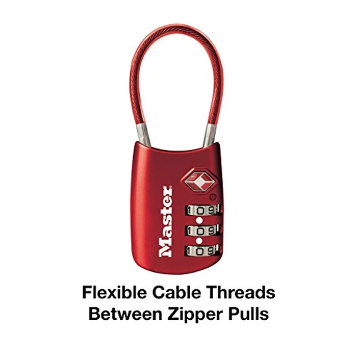 Master Lock 4688D Set Your Own Combination TSA Approved Luggage Lock, 1 Pack, Red by Master Lock - Image 5