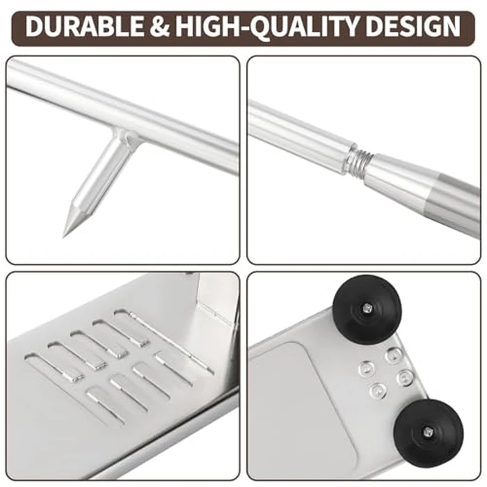 Stainless Steel Oyster Shucker Tool Oyster Opener Machine, Adjustable 4-Level Height, Oyster Clam Opener Tool Set Including Knife, Glove & g-Clip, Shucking Tool Kit for Hotel Buffet and Home by EliteEdge - Image 5