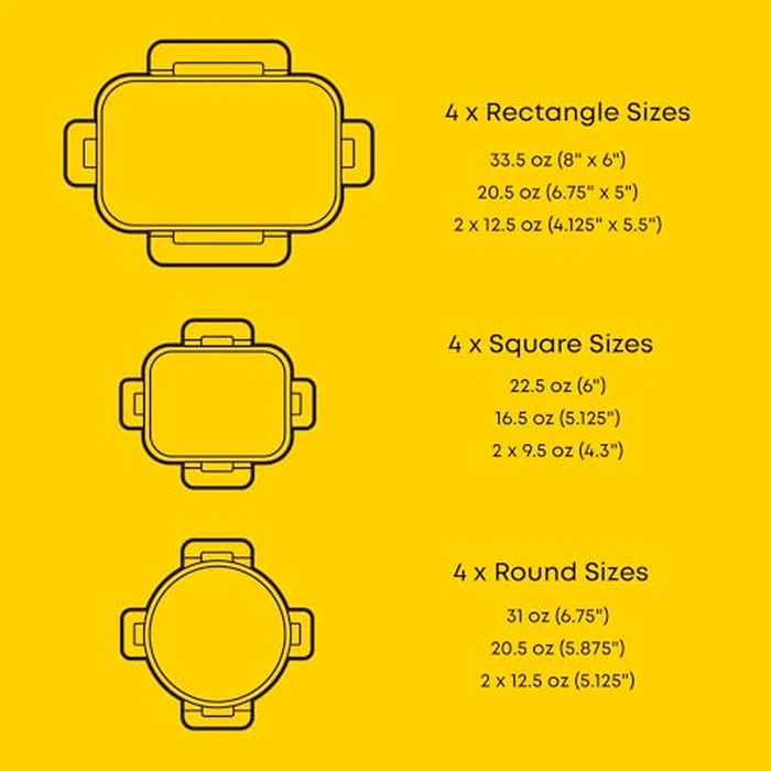 JoyJolt 24pc Borosilicate Glass Storage Containers with Lids | 12 Airtight/Freezer Safe Food Storage Containers for Pantry and Kitchen | Meal Prep Container for Lunch | Glass Tupperware Set by JoyJolt - Image 4