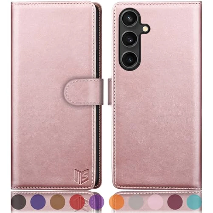 SUANPOT Compatible with Samsung Galaxy S25 FE 5G Wallet case with RFID Blocking Credit Card Holder,Flip Book PU Leather Protective Cover Men Women for Samsung S25 FE case Rose Gold by SUANPOT - Used - Like New condition - CA$22.30