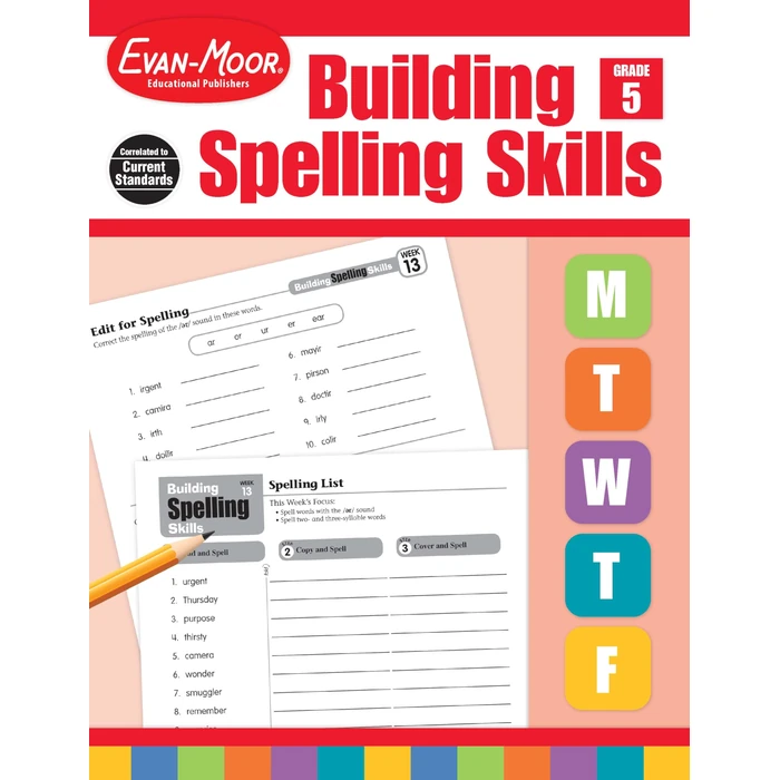 Evan-Moor Building Spelling Skills, Grade 5 - Homeschooling & Classroom Resource Workbook, Reproducible Worksheets, Teaching Edition, Spelling Strategies, Reading and Writing Skills by Evan-Moor Educational Publishers - Used - Acceptable condition - CA$11.40